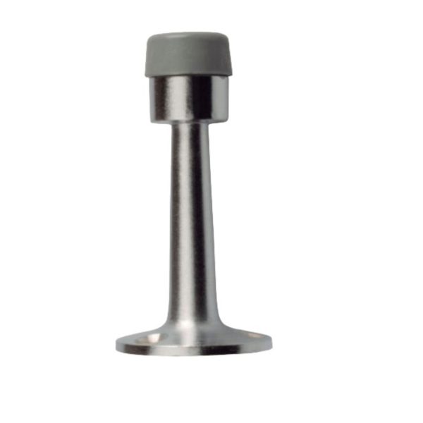 Tope De Puerta Recto 75mm, Goma Gris