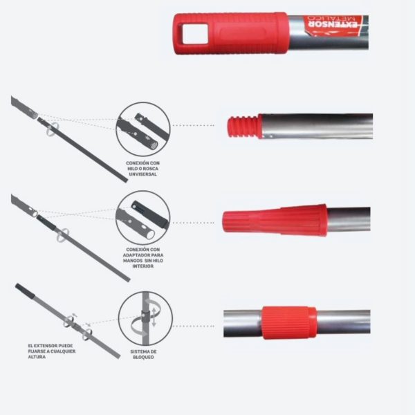 Extensor Metálico para Rodillos hasta 1,5 metros - Imagen 2