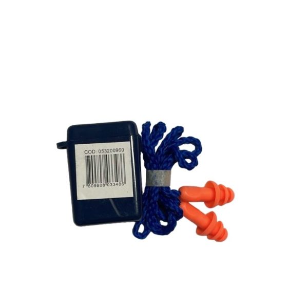 Tapón Oído Silicona Con Cordón Y Caja, Pack De 5 Pares