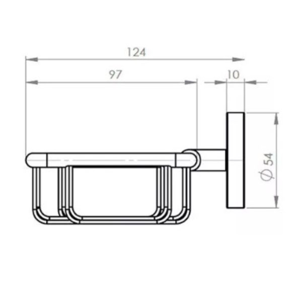 Jabonera Ozka Cromo Stretto - Imagen 2
