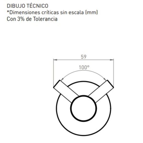 Percha Doble Benton Cromo - Imagen 2