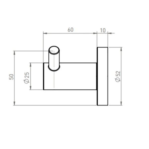 Percha Doble Benton Cromo - Imagen 3