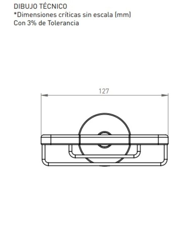 Porta Jabón Benton Cromo - Imagen 2