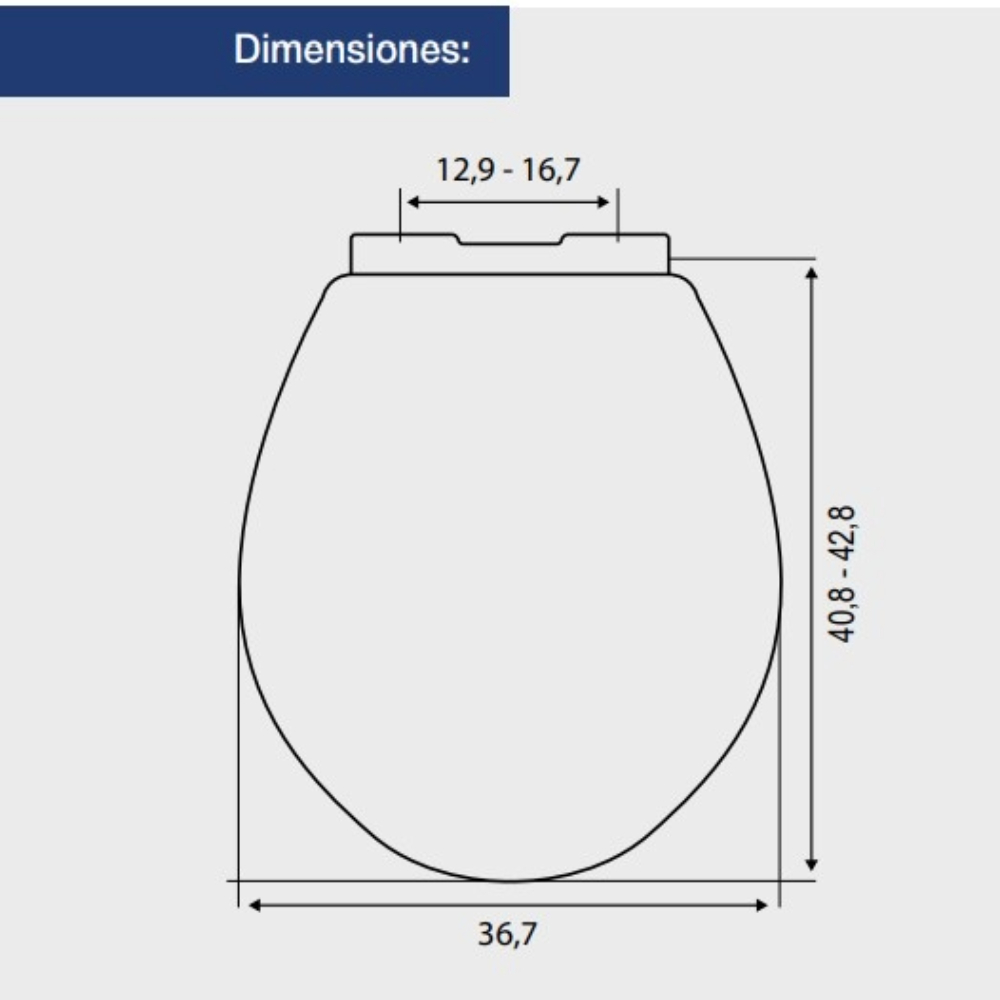 Asiento Standard Cierre Suave Blanco Cf Fanaloza - Imagen 2