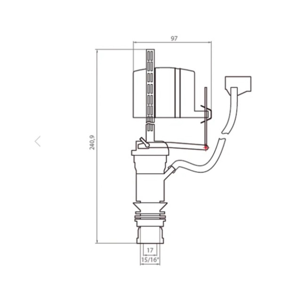 Válvula Estanque 15/16' - Imagen 2