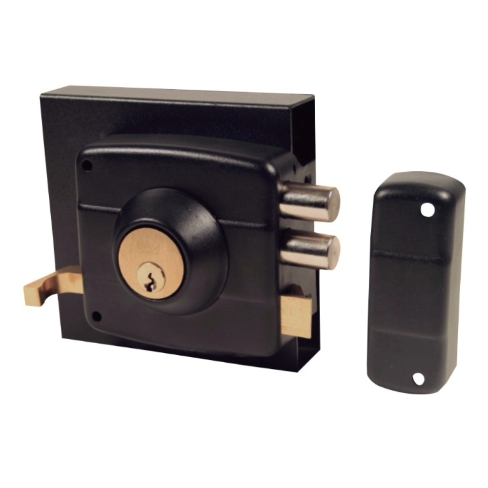 Cerradura Acceso de sobreponer negra con caja metálica