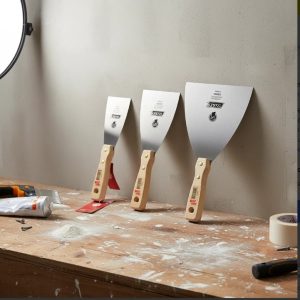 Set Espátulas Metálicas Borde Liso 60 Mm 100 Mm Y 140 Mm